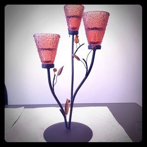 NWOT Autumn leaf candelabra